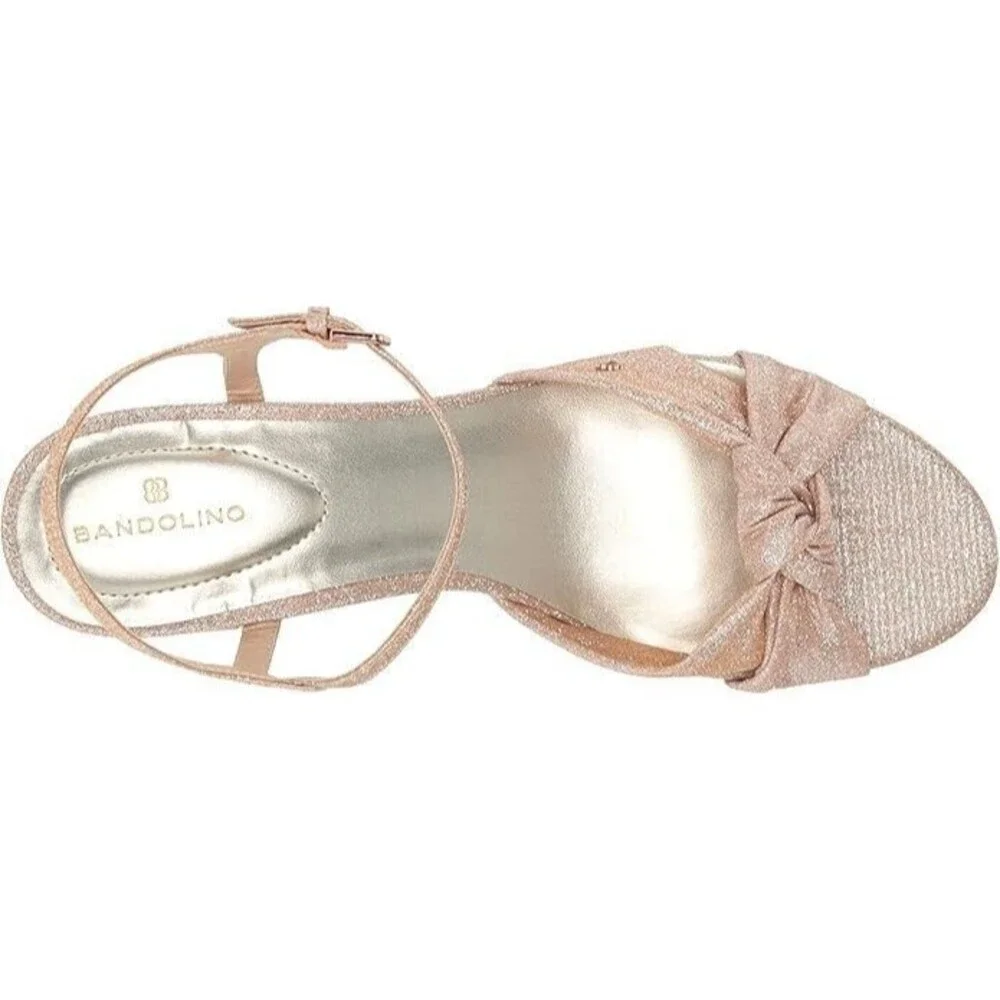 Bandolino Prezley Women's Prezley Heeled Sandal champagne rose Gold size 8.5